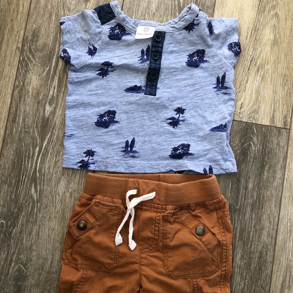 Hanna Anderson baby summer outfit.